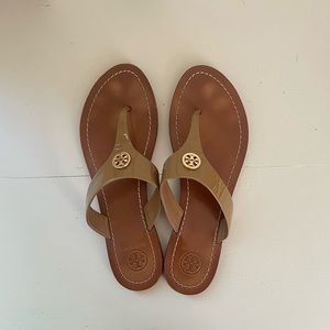 Tory Burch Cameron Tan Thong Sandals